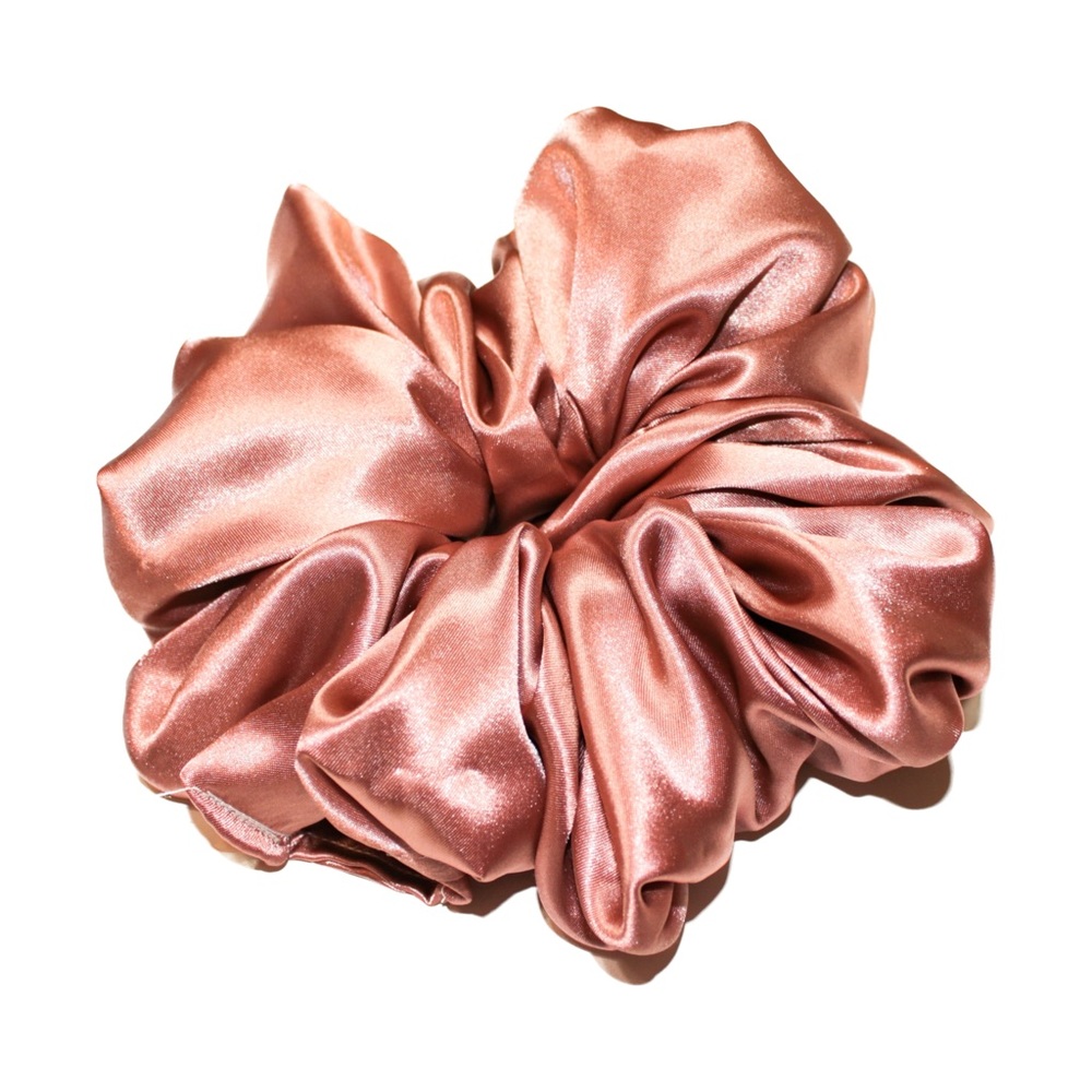 XL Pink Satin Scrunchie